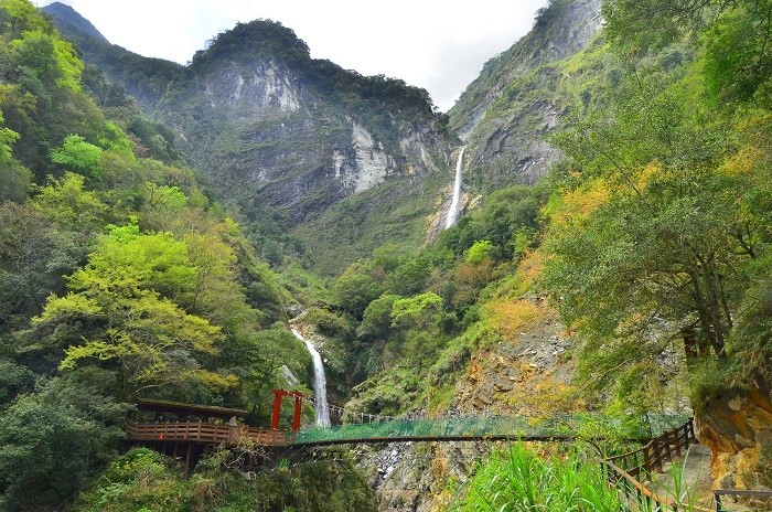 白楊瀑布是白楊步道的重要景點  (太魯閣國家公園管理處提供)