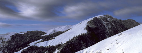 Snow clad Mt Hehuan