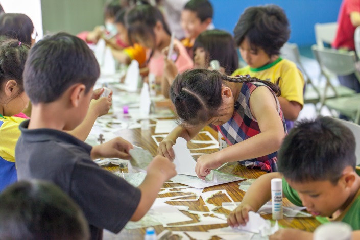105年玉山國家公園同富國小學童立體卡片DIY