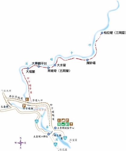 砂卡礑步道位置圖