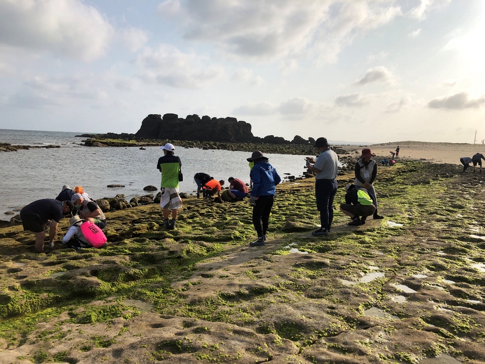 112年4月海域進階學員在東嶼坪嶼進行潮間帶實習課/海管處提供