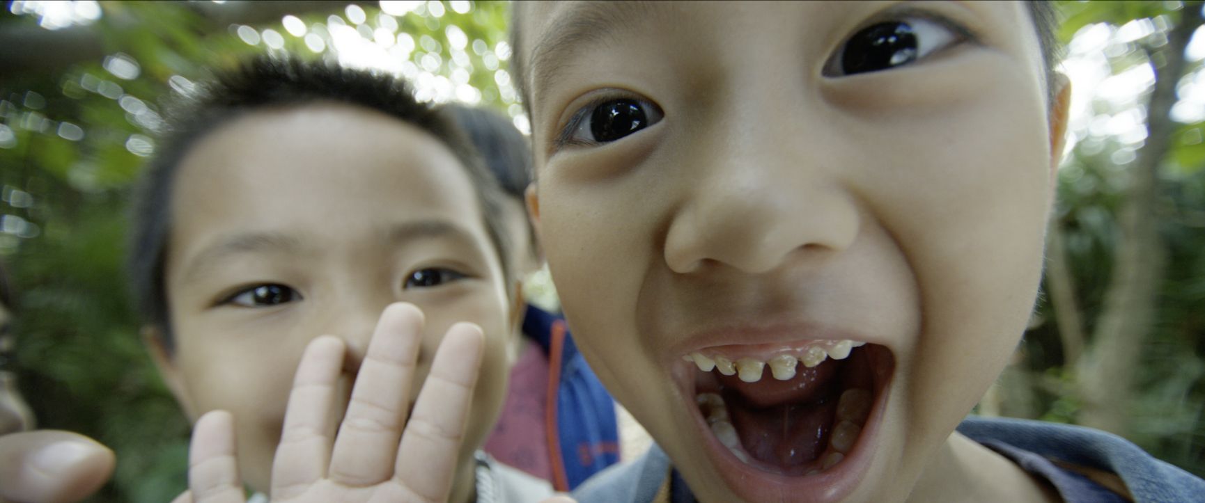 孩子充滿好奇的雙眼,正在見證大自然的奧妙