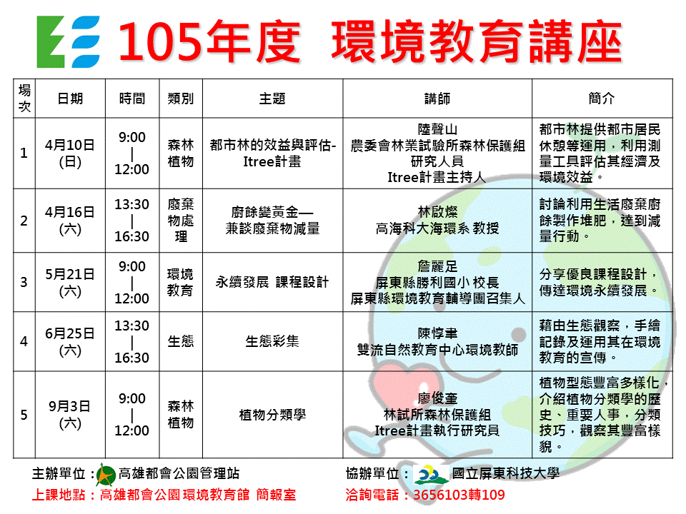 105年度環境教育講座